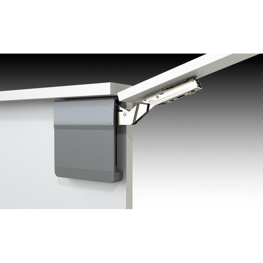 Lot de 2 relevables avec ouverture à angle droit et fermeture silencieuse pour meuble haut, droite et gauche - Gris / Graphite Furnica 