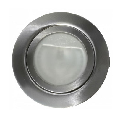Luminaire rond à halogène NTP Acier brossé 