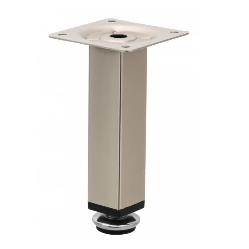 Pied de meuble carré réglable 25x25mm - 120mm Satin NTP 120mm Satin 