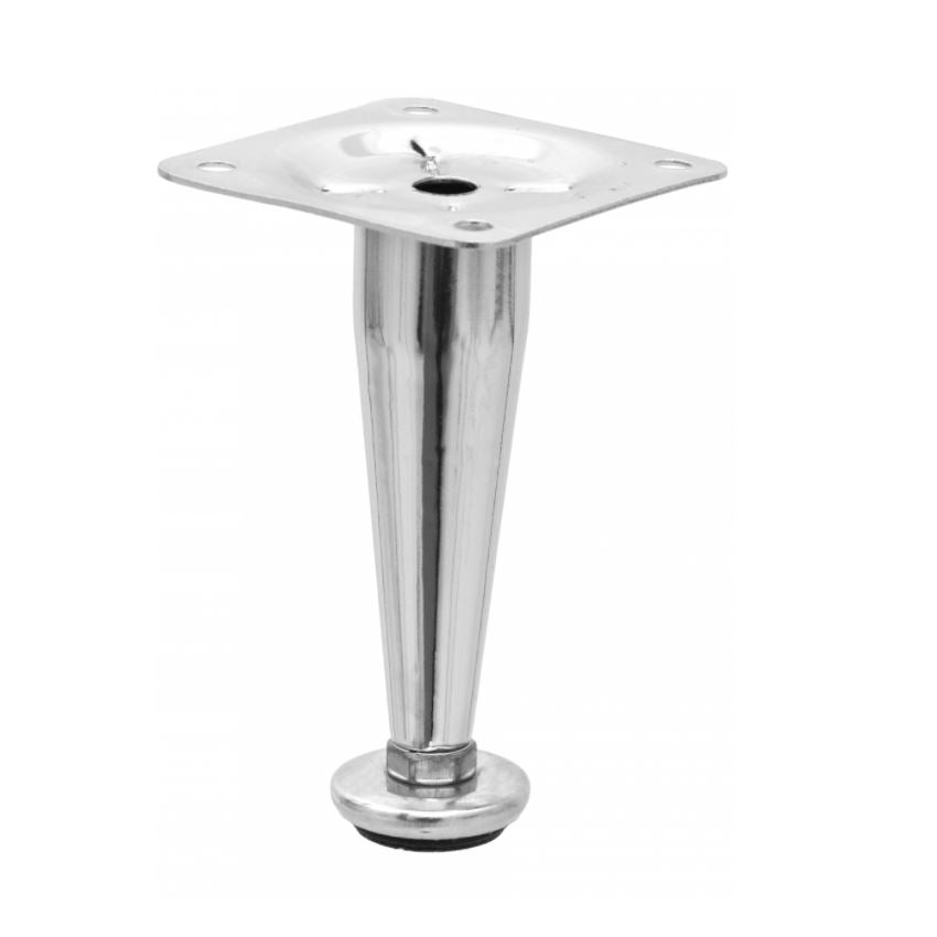 Pied de meuble conique réglable 100mm - Chrome NTP Chrome 