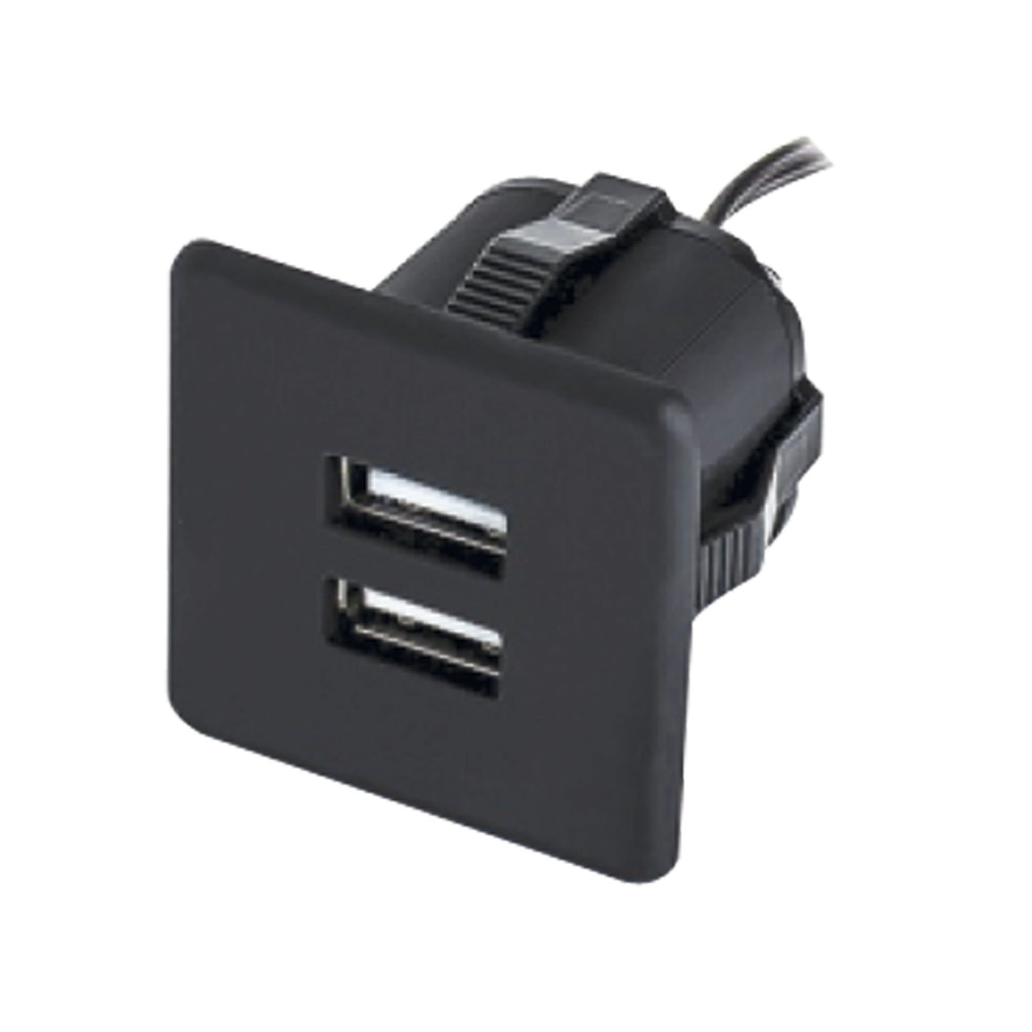 Prises USB + Source de courant Furnica Noir Carrée EU