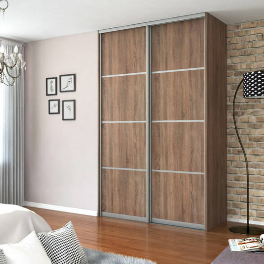 2x Portes d'armoire coulissantes - H: jusqu'à 2750mm L: 1800mm - MFC