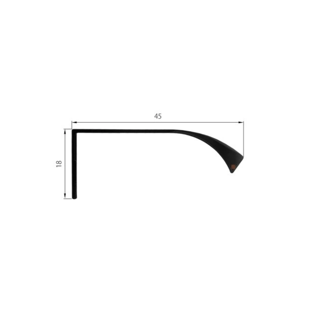 Poignée profilée UFO Edge 128mm (Longueurs totales 148mm) - Aluminium