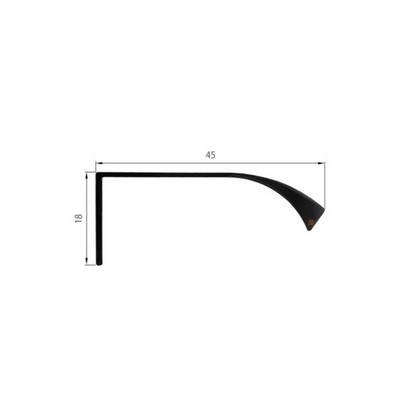 Poignée profilée UFO Edge 128mm (Longueurs totales 148mm) - Aluminium
